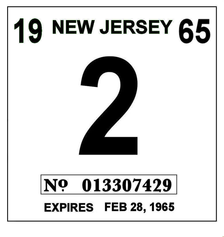 (image for) 1965 New Jersey INSPECTION Sticker